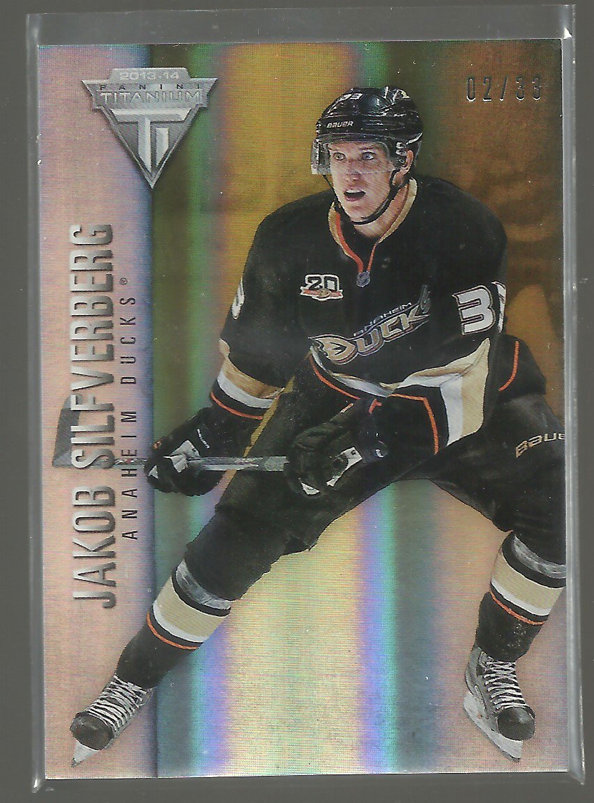 2013-14 Panini Titanium Jersey Number #41 Jakob Silfverberg 2/33 (image for) 2013-14 Panini Titanium Jersey Number #41 Jakob Silfverberg 2/33